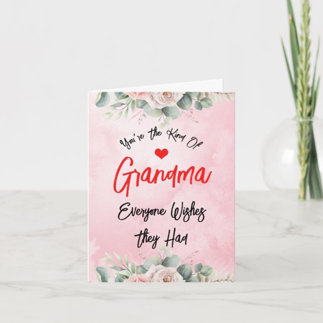 Cute Mum Mother's Day For Lovely Grandma Custom Thank You Card (Front)
