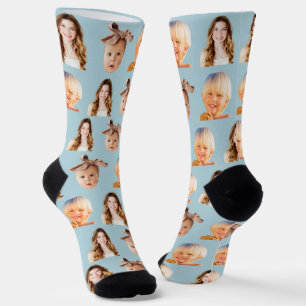Cute Mum of 3 Kids Photo Personalised Socks