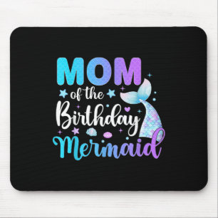 Cute Mum Of The Birthday Mermaid Family Matching P Mouse Pad