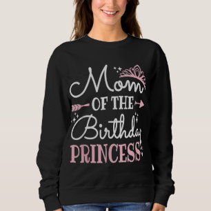 Cute Mum Of The Birthday Princess Funny Mummy Moth Sweatshirt