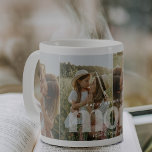 Cute Mum Overlay Typography 4 Photo  Coffee Mug<br><div class="desc">Cute Mum Coffee Mug. Design featuring 4 photographs of your choice with the text 'MOM' in trendy transparant lettering along the bottom,  the text Happy Mother's Day and who it is from.</div>