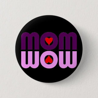 Cute Mum reflection with hearts 6 Cm Round Badge