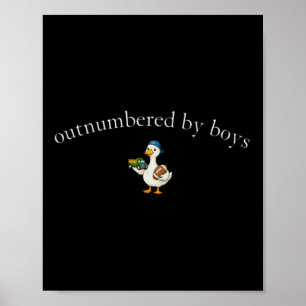 Cute Mum Silly Goose Funny Mothers Day Outnumbered Poster