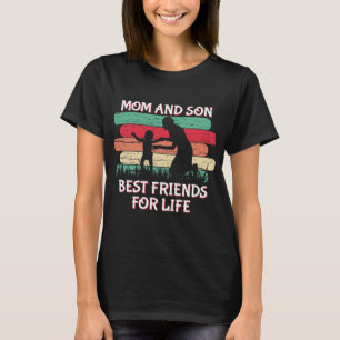 Cute Mum Son best friends word art  T-Shirt