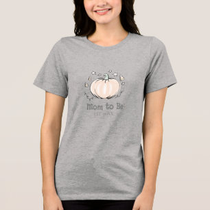 Cute Mum to Be Little Pumpkin Tri-Blend Shirt