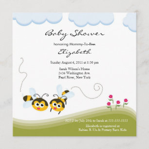 CUTE Mum to Bee Baby Shower Invitation