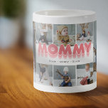 Cute Mummy 8 Photo Collage Coffee Mug<br><div class="desc">Modern family mothers day mug featuring a photo collage for you to replace with your own precious memories,  the title "MOMMY" in a cute pink bubble font,  and the childrens names.</div>
