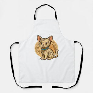 Cute Mummy Cat – Ancient Egypt Art Oversized T-Shi Apron