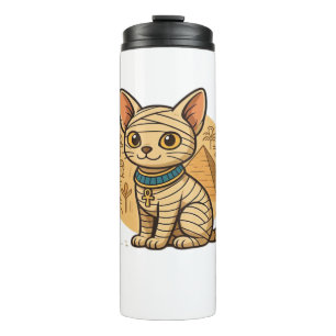 Cute Mummy Cat � Ancient Egypt Art Oversized T-Shi Thermal Tumbler