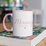 Cute Mummy Est:20XX Mothers Day Mug<br><div class="desc">These personalised two toned mummy mugs will make the perfect gift for mothers day,  birthdays and any other special occassion. The font styles,  sizes and colours can be changed by clicking on customise further after the personalisation link.</div>