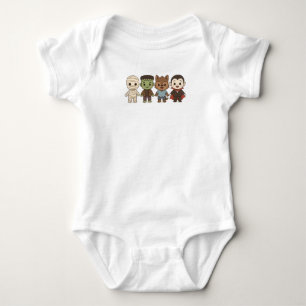 Cute mummy, Frankenstein, Dracula, werewolf Baby Bodysuit