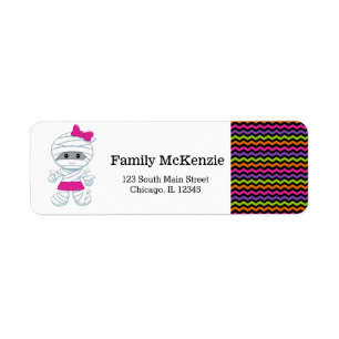 Cute mummy girl return address label