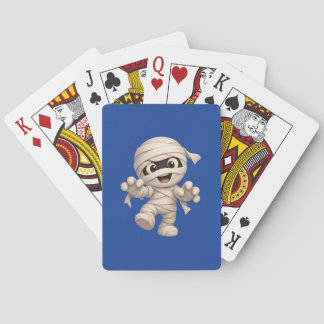 Cute Mummy Halloween Cartoon Illustration Playing Cards