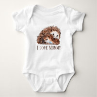 cute Mummy love unisex hedgehog