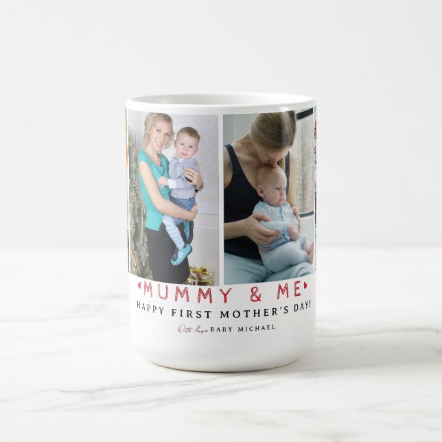 Cute 'Mummy & Me' Photo Collage | 1st Mother Coffee Mug (Center)