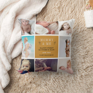 Cute Mummy & Me Photo Collage – 1st Mother’s Day Cushion
