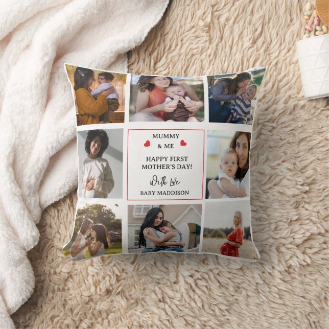 Cute 'Mummy & Me' Photo Collage 1st Mother's Day Cushion (Blanket)