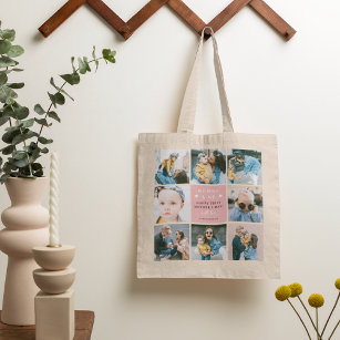 Cute 'Mummy & Me' Photo Collage 1st Mother's Tote Bag