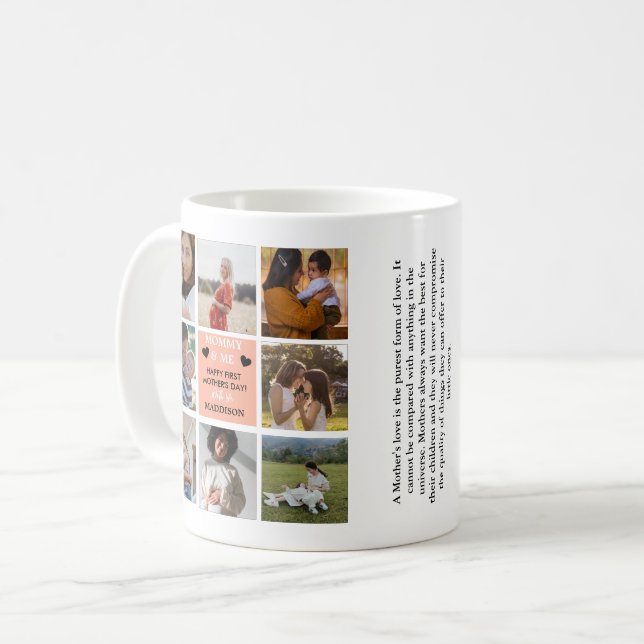 Cute 'Mummy & Me' Photo Collage Mug | 1st Mother’s (Front Left)