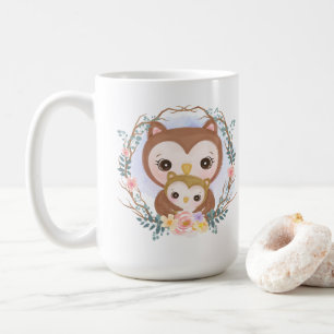 cute Mummy owl pregnancy announcement Coffee Mug