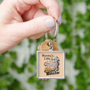 Cute Mummy’s Little Monster Funny Halloween Party Key Ring