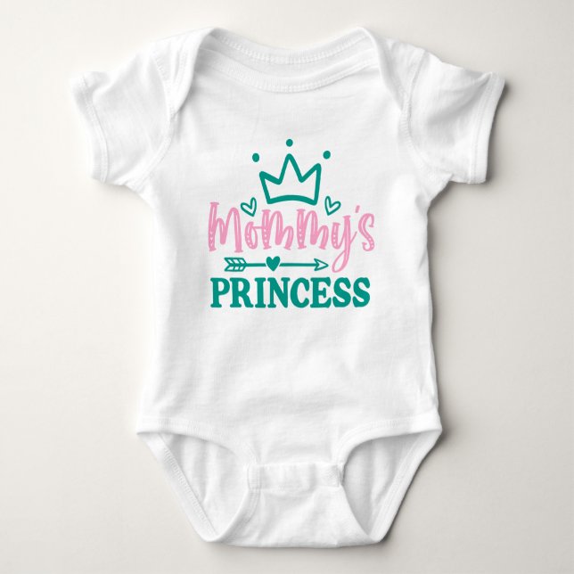Cute Mummy’s Princess  Baby Bodysuit (Front)