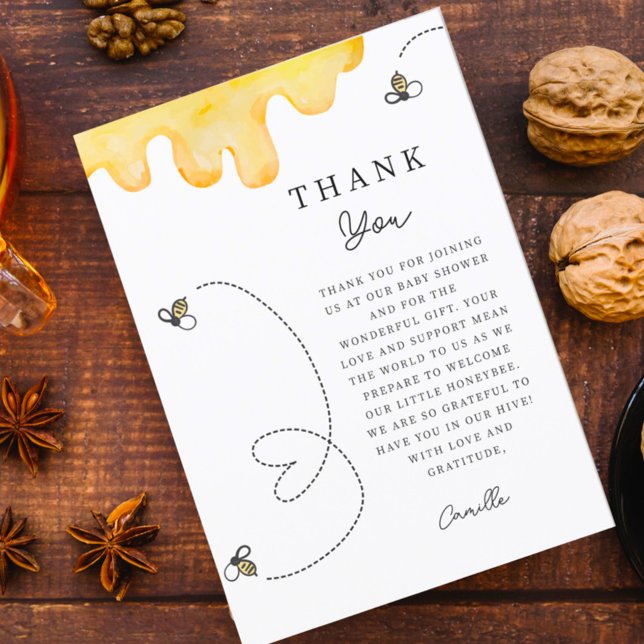 Cute Mummy-to-Bee Baby Shower Thank You  Card (Creator Uploaded)