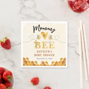 Cute Mummy to Bee Gender Neutral baby shower Napkin