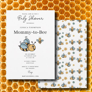Cute Mummy to Bee Honey Baby Shower Theme Invitation
