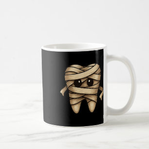 Cute Mummy Tooth Dentist Spooky Halloween Dentistr Coffee Mug