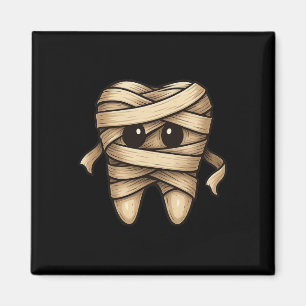 Cute Mummy Tooth Dentist Spooky Halloween Dentistr Magnet