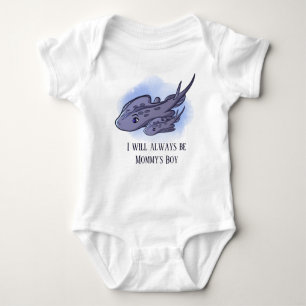cute Mummy's boy stingray  Baby Bodysuit