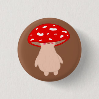 Cute Mushroom 3 Cm Round Badge