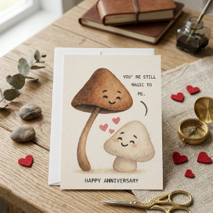 Cute mushroom anniversary card