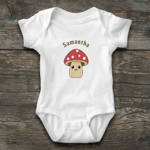 Cute Mushroom Baby Bodysuit