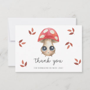 Cute mushroom - baby shower thank you card