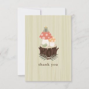 Cute Mushroom Baby Shower Thank You Card