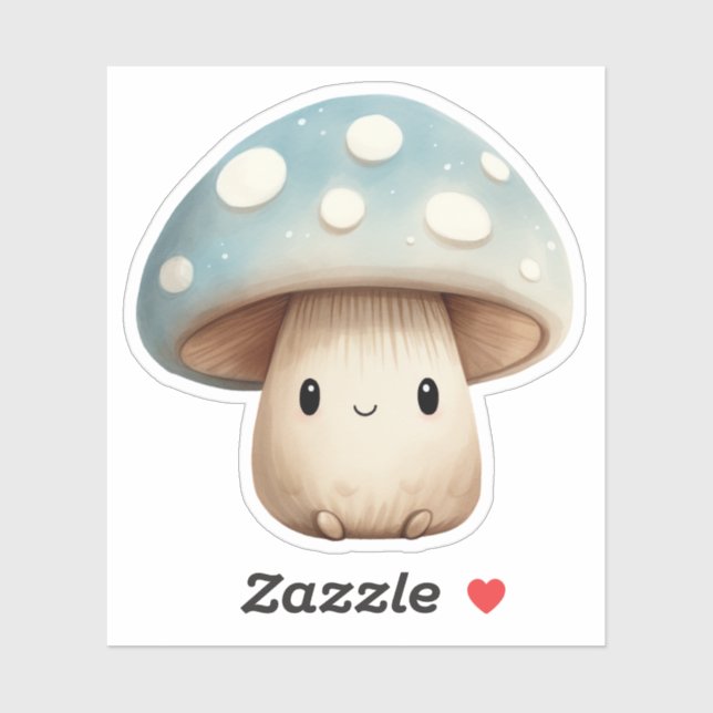 Cute Mushroom Custom-Cut Vinyl Stickers (Sheet)