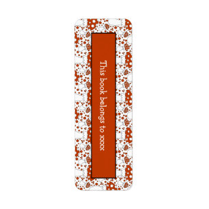 Cute Mushroom Doodle Booklabel Design Return Address Label