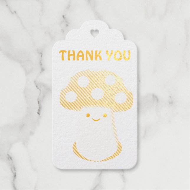 Cute Mushroom Drawing Gift Tags (Front)