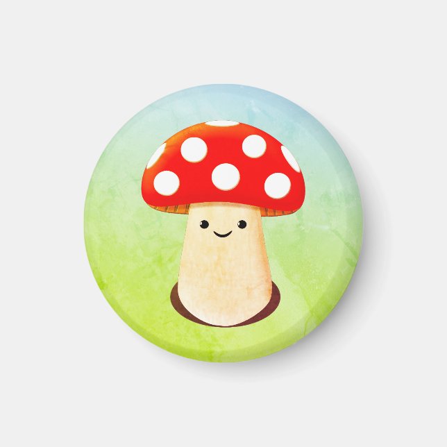 Cute Mushroom Drawing  Magnet (Front)