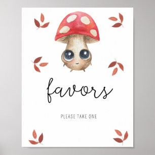 Cute mushroom - Favours Poster