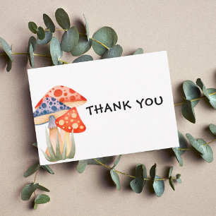 Cute Mushroom Flat Thank You Card