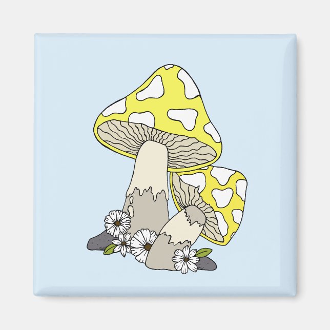 Cute Mushroom Fridge Magnet (Front)