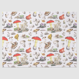 Cute Mushroom Frog Snail Forest Pattern Tissue Paper