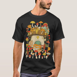 Cute Mushroom House Goth Fairy Grunge Fairycore Fa T-Shirt