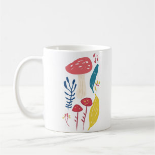 Cute mushroom illustration coffee mug