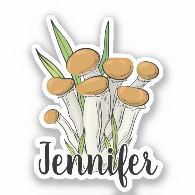 Cute Mushroom Monogram Name (Front)