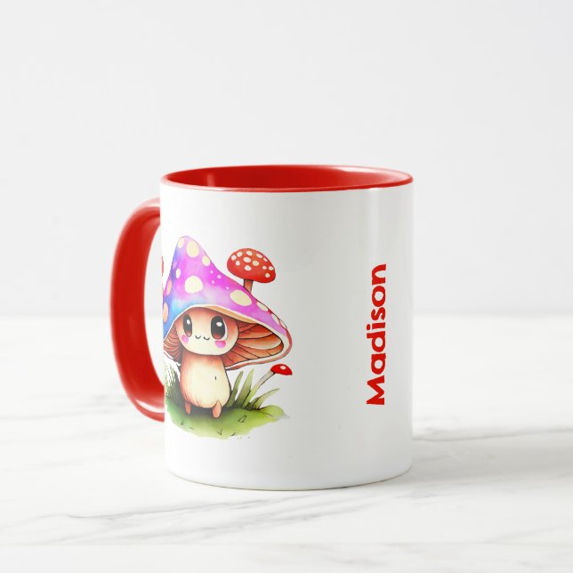 Cute Mushroom Mug (Front Left)