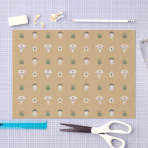 Cute Mushroom Pattern Tissue Paper
